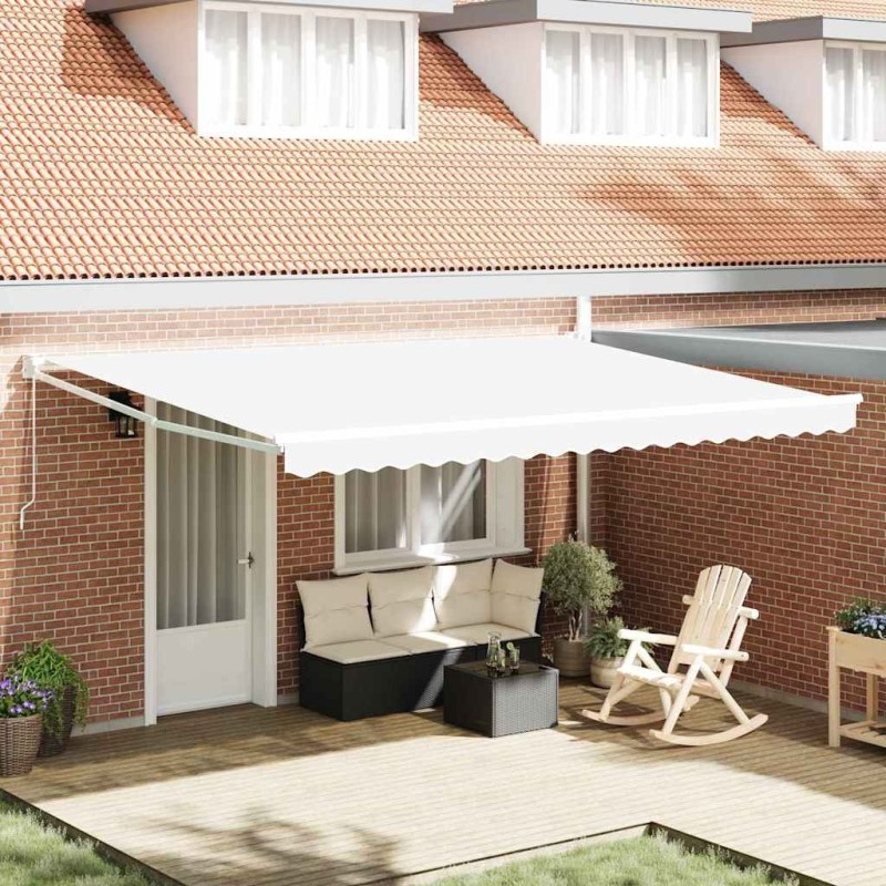 Auvent Blanc 450 x 300 x 165 cm Polyester et métal 515307515307