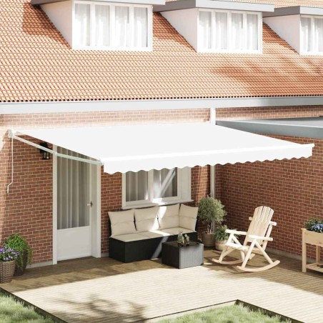 Auvent Blanc 450 x 300 x 165 cm Polyester et métal 515307515307