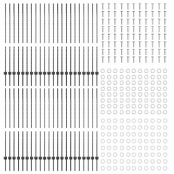 Poteau de clôture. 44 pcs Gris 180 cm Acier 515310515310