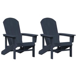 Chaise de jardin 2 pcs Bleu marine 82 x 74 x 92 cm Polyéthylène 515328515328