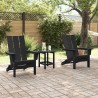 Chaise de jardin 3 pcs Noir 80.5 x 74.5 x 92 cm Polyéthylène 515329515329