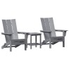 Chaise de jardin 3 pcs Gris clair 80.5 x 74.5 x 92 cm 515330515330