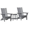 Chaise de jardin 3 pcs Gris clair 80.5 x 74.5 x 92 cm 515330515330
