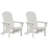 Chaise de jardin 2 pcs Blanc 82 x 74 x 92 cm Polyéthylène 515331515331