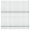 Poteau de clôture. 44 pcs Vert 160 cm Acier 515332515332