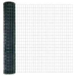 Clôture avec poteau Vert 1,6 x 10 m Acier et PVC 515336515336