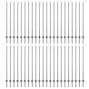 Poteau de clôture. 44 pcs Gris 200 cm Acier 515346515346
