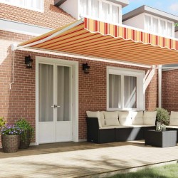 Auvent Jaune et Orange 500 x 300 x 165 cm Polyester et métal 515367515367