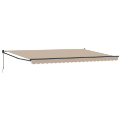 Auvent Beige 500 x 300 x 165 cm Polyester et métal 515368515368