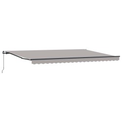 Auvent Rétractable Gris clair 500 × 300 cm Polyester et Acier 515369515369