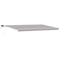 Auvent Rétractable Gris clair 500 × 300 cm Tissu et acier 515371515371