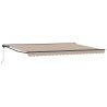Cadre d'auvent Beige 500 × 300 cm Polyester avec revêtement PU 515373515373