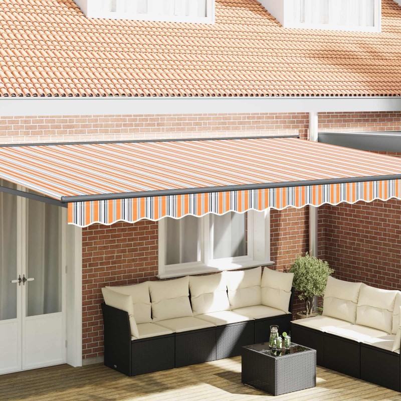 Cadre d'auvent Bleu et Orange 500 × 300 cm 515381515381