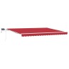 Auvent Rétractable Rouge 450 × 350 cm Tissu et acier 515393515393