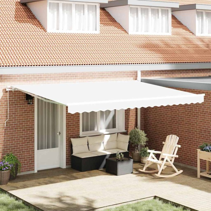 Auvent Blanc 450 x 350 x 165 cm Polyester 515401515401
