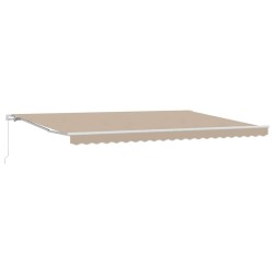 Auvent Beige 500 x 300 x 165 cm Polyester et métal 515407515407