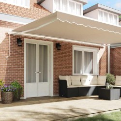 Auvent Beige 500 x 300 x 165 cm Polyester et métal 515407515407