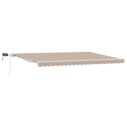 Auvent Rétractable Beige 500 × 300 cm Tissu et acier 515408515408