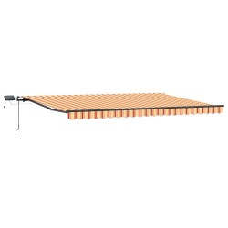 Auvent Rétractable jaune et orange 500 ×300 cm tissu 515412515412