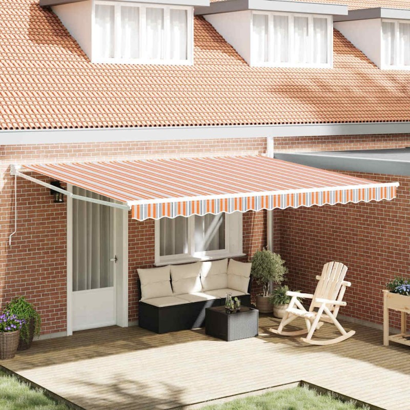 Auvent rétractable manuel Multicolore 450 × 300 cm 515420515420
