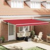 Auvent Rouge 450 x 300 x 165 cm Polyester et métal 515429515429