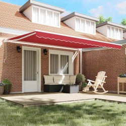 Auvent Rouge 450 x 300 x 165 cm Polyester et métal 515429515429
