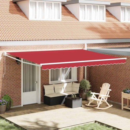 Auvent Rouge 450 x 300 x 165 cm Polyester et métal 515431515431