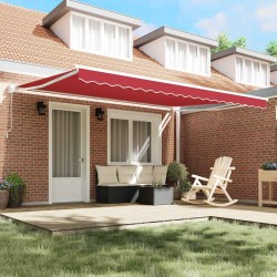 Auvent Rouge 450 x 300 x 165 cm Polyester et métal 515431515431