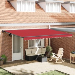 Cadre d'auvent Rouge 450 × 300 cm Polyester avec revêtement PU 515435515435