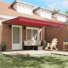 Cadre d'auvent Rouge 450 × 300 cm Polyester avec revêtement PU 515435515435