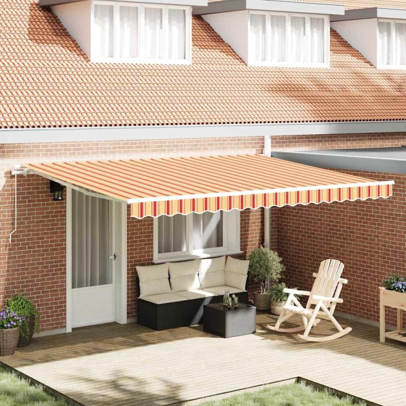 Auvent Jaune et Orange 450 x 350 x 165 cm Polyester 515454515454