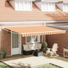 Auvent Jaune et Orange 450 × 300 cm Polyester et métal 515460515460