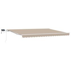 Auvent Rétractable Beige 450 × 300 cm Tissu et acier 515468515468