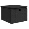 Salon de jardin 6 pcs avec coussins noir résine tressée 515472515472