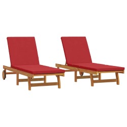 Transat 2-personne 3 pcs Marron Bois d'Acacia Massif 515504515504