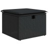 Salon de jardin 6 pcs avec coussins noir résine tressée 515509515509