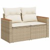 Salon de jardin avec coussins 6 pcs beige résine tressée 515521515521