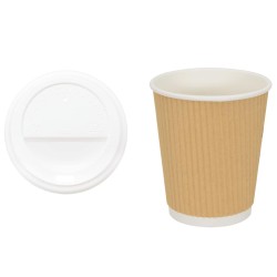 Tasses à café en papier avec couvercles 1000 pcs 8oz 200ml 515538515538