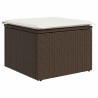 Salon de jardin avec coussins 6 pcs marron résine tressée 515558515558