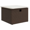Salon de jardin avec coussins 6 pcs marron résine tressée 515564515564