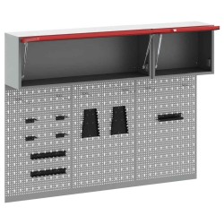 Ensemble d'armoires à outils 5 pcs Rouge Acier enduit de poudre 515579515579