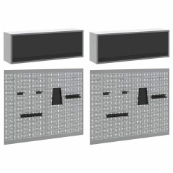 Ensemble d'armoires à outils 6 pcs Noir Acier enduit de poudre 515582515582