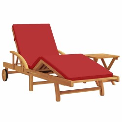 Transat 2 pcs Rouge Bois d'Acacia Massif 515584515584