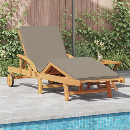 Transat 2 pcs Taupe 200 x 67 x 84 cm Bois d'Acacia Massif 515585515585