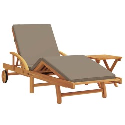 Transat 2 pcs Taupe 200 x 67 x 84 cm Bois d'Acacia Massif 515585515585
