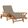 Transat 2 pcs Taupe 200 x 67 x 84 cm Bois d'Acacia Massif 515585515585