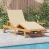 Transat 2 pcs Beige 40 x 40 x 40cm Bois d'acacia massif 515586515586