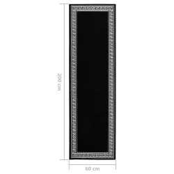 Tapis BCF Noir avec motif 60x200 cm 515591515591