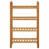Étagère à chaussures à 4 niveaux 50x27x80 cm Chêne massif 515596515596