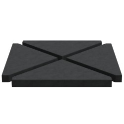 Plaques de poids de parasol 4 pcs triangulaire granit noir 14kg 515599515599